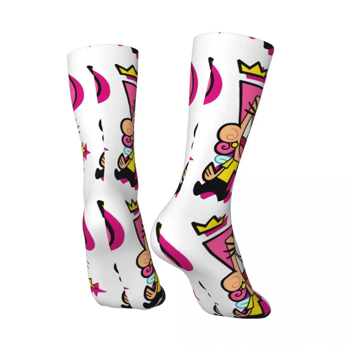 Funny Happy Men's Socks Wanda Retro Harajuku The Fairly Odd Parents Hip Hop Novelty Pattern Crew Crazy Sock Gift Printed