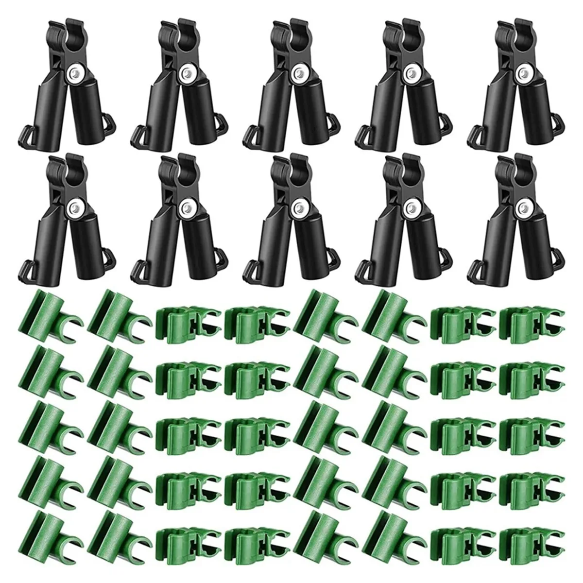 ABQR 50 Pieces Adjustable Plant Trellis Connector Clip Garden Plastic Connector A-Type Connecting Joint Buckle Clip