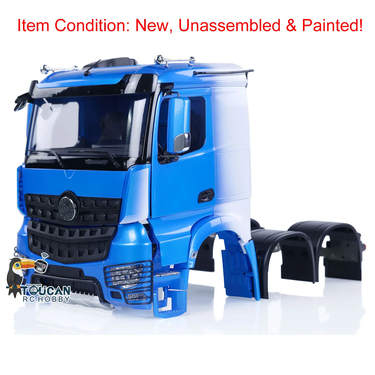 1/14 RC Plastic Painted Cabin Body Shell Set Kits Spare Parts for 6x6 Remote Control Tractor Truck 6X4 Car DIY Model THZH1707