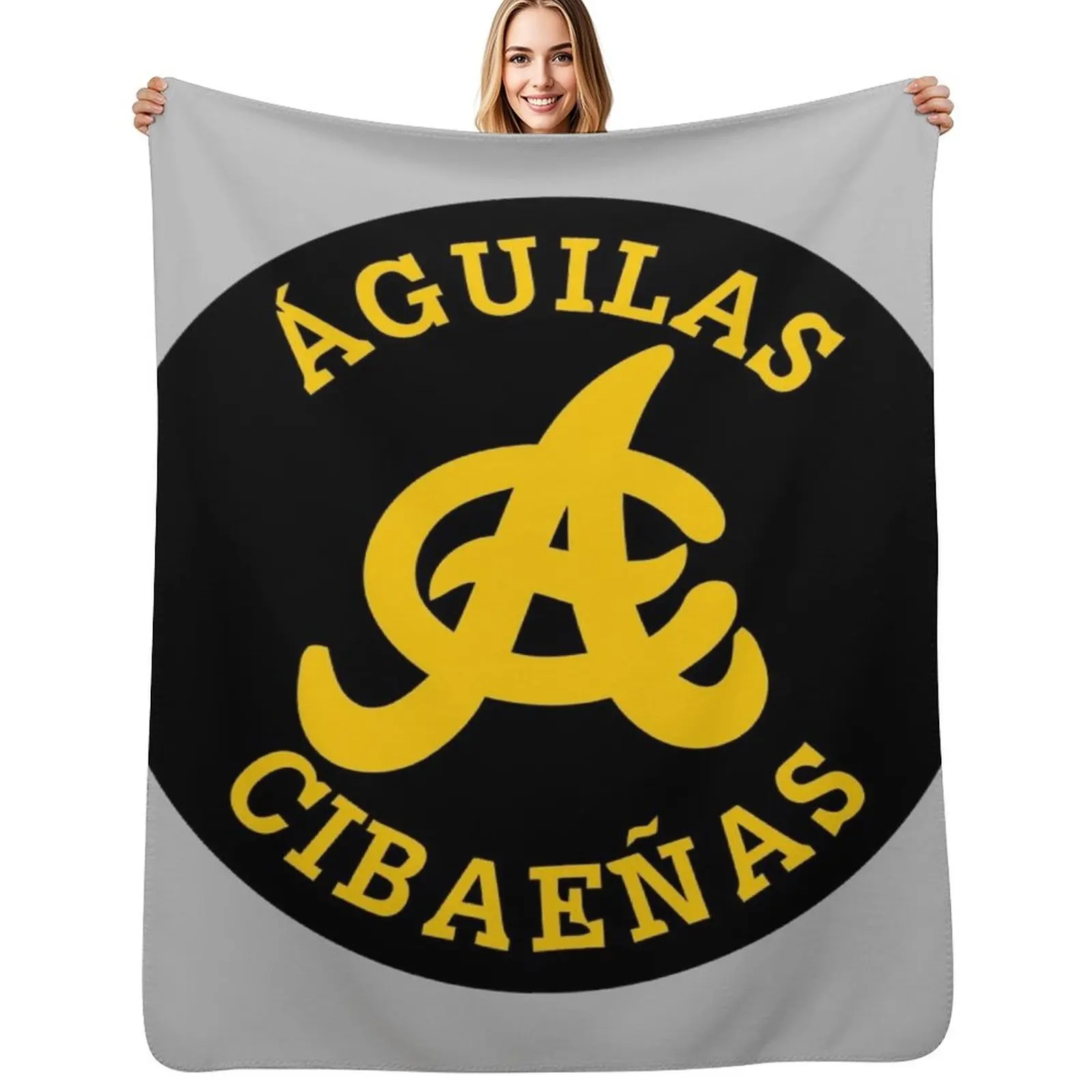 

Aguilas Cibaeas Jersey Throw Blanket Soft Plush Plaid Luxury Designer Decorative Sofas Plaid Blankets