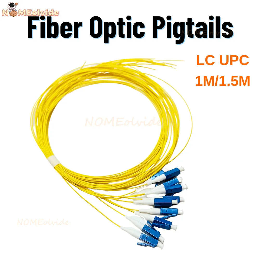 

LC/UPC Single Mode G657A1 0.9mm Fiber Optic Pigtails 9/125 Simplex Yellow 1.5M Optical Pigtail LC UPC FTTH
