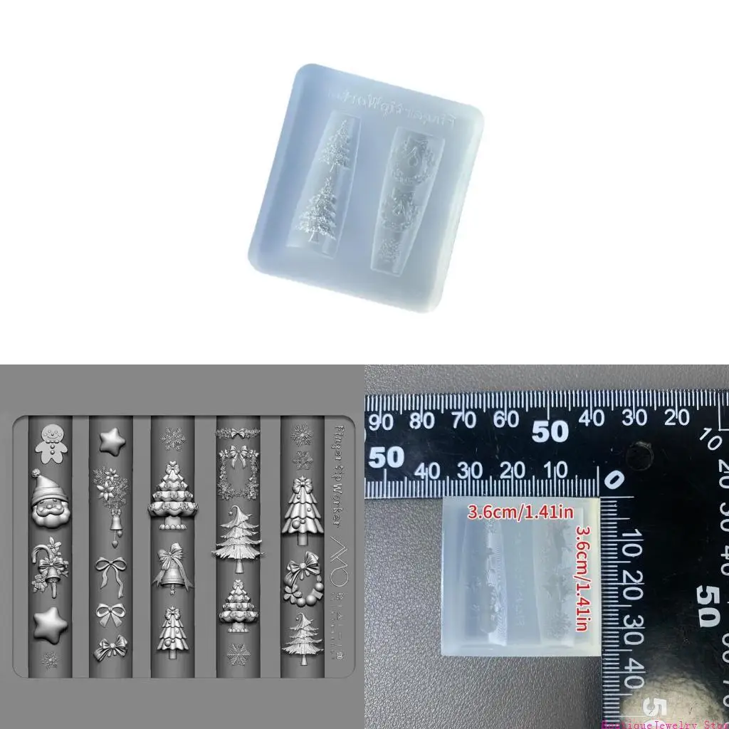 E1PE Versatile Art Mold Silicone Christmas Mold Jewelry Accessory Tool