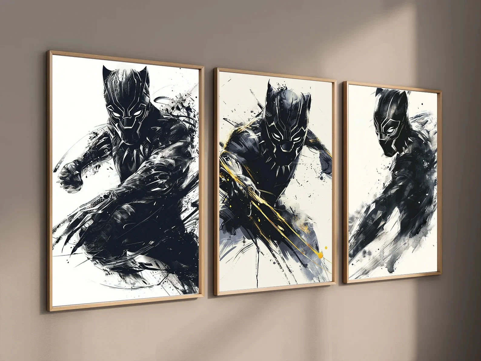 Marvel Superhero Black Panther Movie Poster Disney Avengers Character Canvas Painting Wall Film Art Living Room Home Decoration