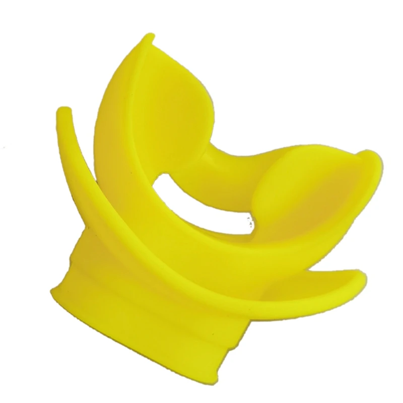 1 PCS Moldable Silicone Diving Bite Mouthpiece Water Snorkelling Valve Breathing Yellow