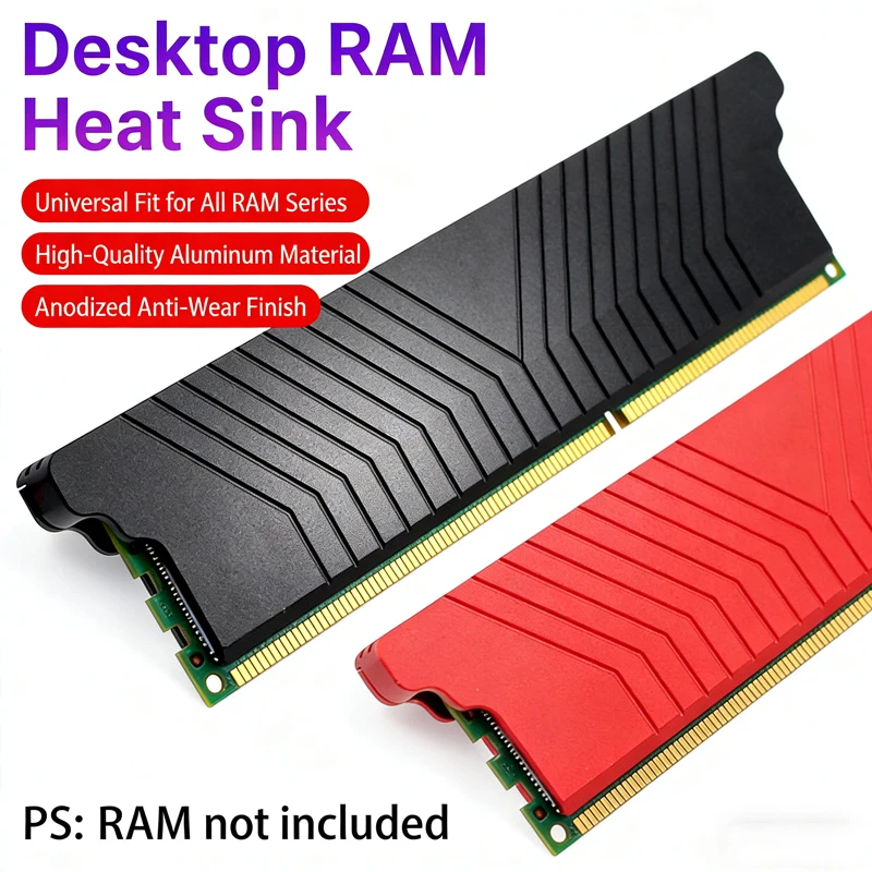 

Desktop Memory Radiator Single And Double-Sided Aluminum Alloy Heat Sink Suitable for DDR2 DDR3 DDR4 Desktop Memory Cooling Pad