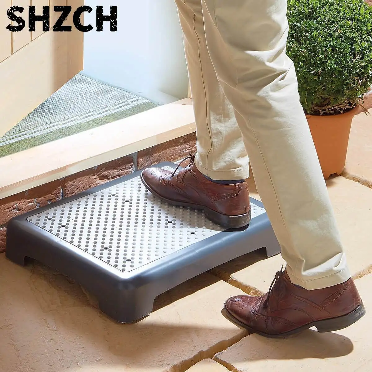 Outdoor Step Ladder Anti-skid Mobile Staircase Assisted Half Step Ladder for The Elderly Can Be Stacked with Outdoor Steps