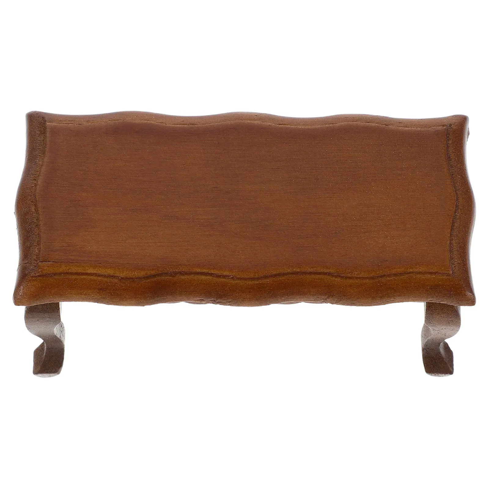 

Miniature Furniture End Table 1:12 Scale Wave Surface Design for Dollhouse Living Room Bedroom Library Decoration Realistic Mini