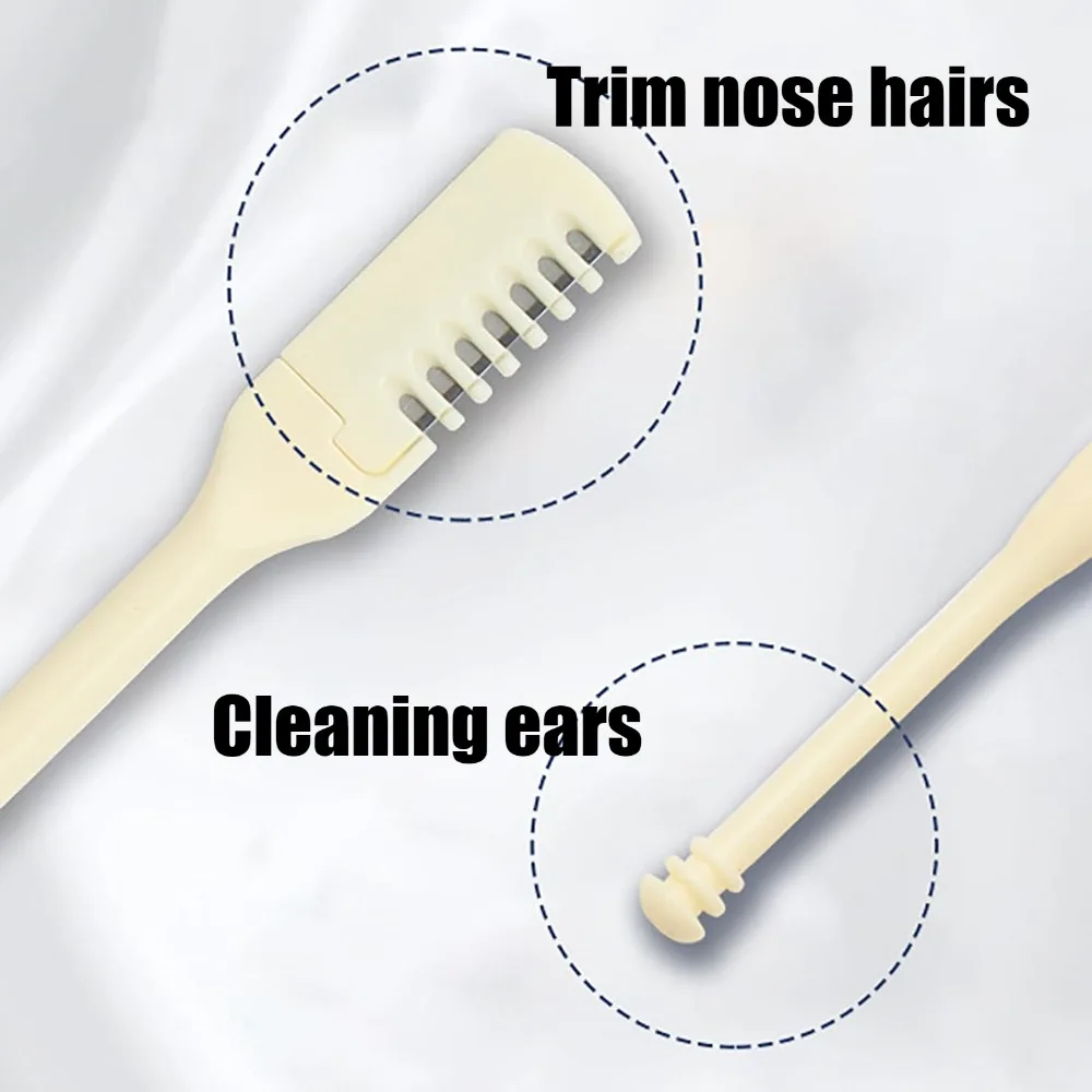 1/2/3pcs Portable Manual Nose Hair Trimmer Double-Head Nose Hair Shaver 360 Rotating Nasal Clippers Safety Nostril Removal Tool