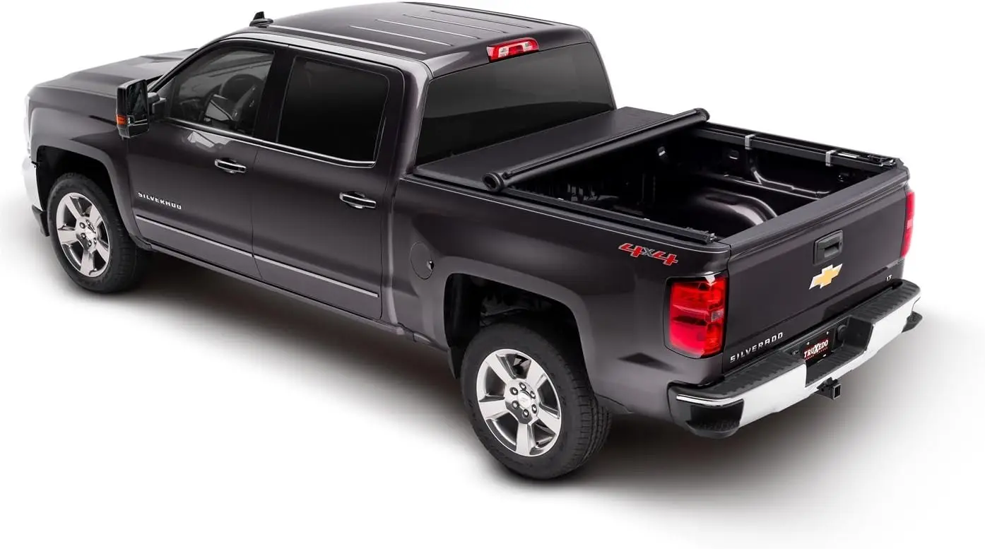 Cubierta de tonneau para cama de camión enrollable suave | 272401 |   Se adapta a 2019 - 2024 Chevy/GMC Silverado/Sierra, con portón trasero MultiPro/Flex