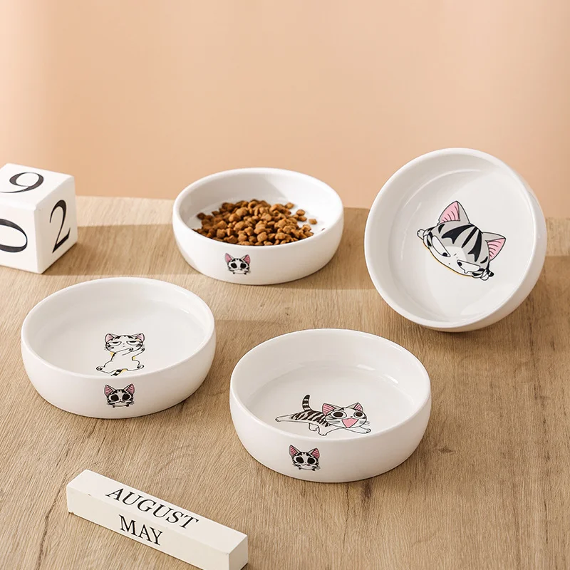 Cat accessories Pet Supplies Are Simple Ceramic Printed Cats Eat And Drink In Bowls That Are Easy To Clean And Convenient To Eat