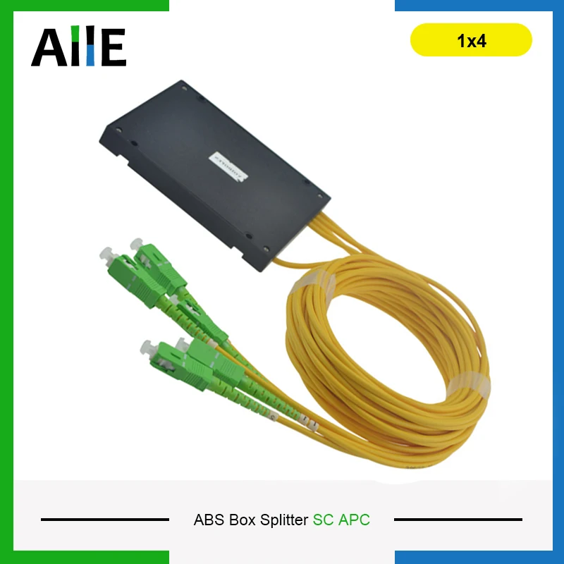 1X4 SC APC PLC Singlemode Fiber Optical Splitter SC/aPC PCL Taper Type Splitter Computer Cable Cord Sleeve