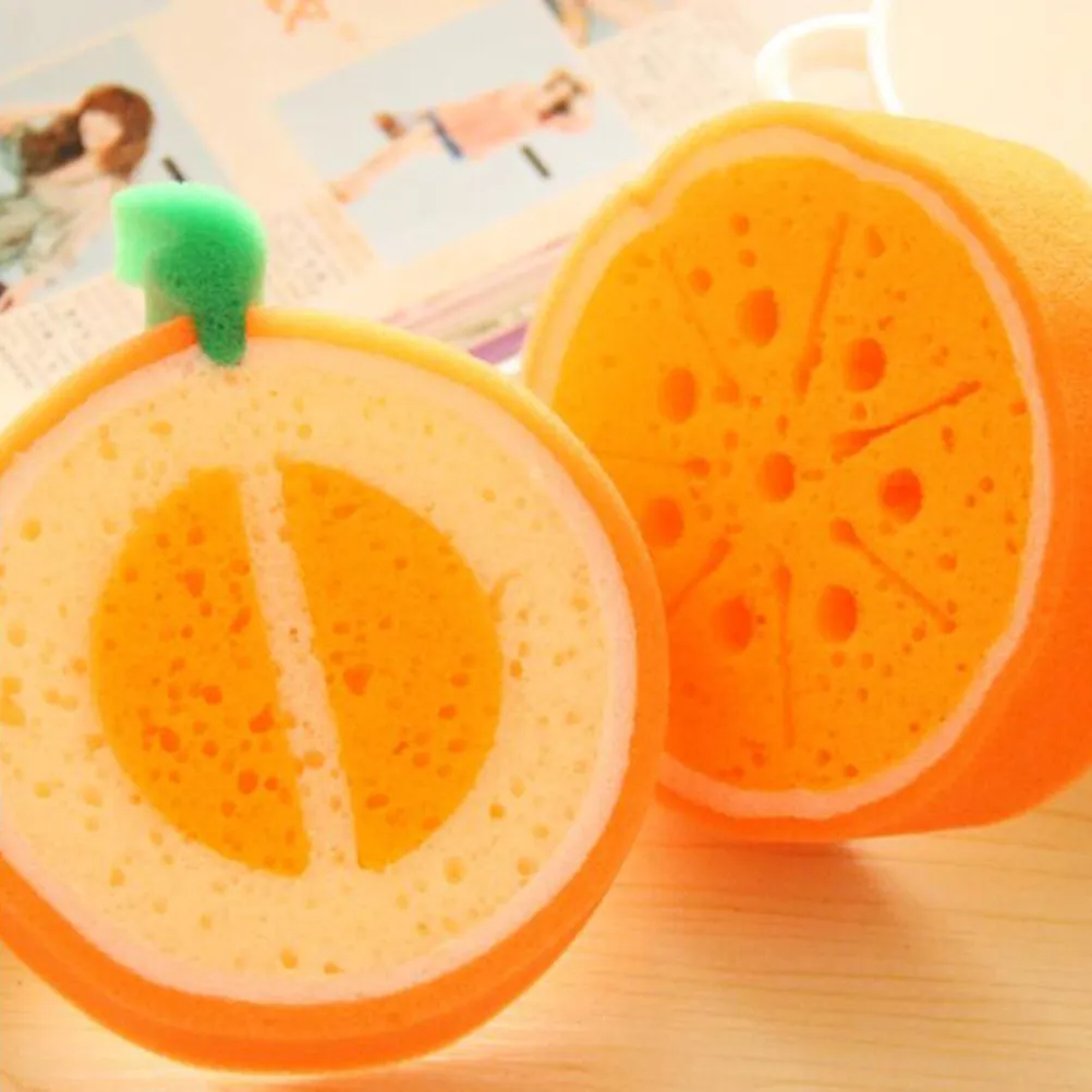 4Pcs Fruit Style Bath Sponge Set for Babies Toddlers Gentle Exfoliating Massage Foaming Body Scrubber Skin Renewal Cleaning Aid