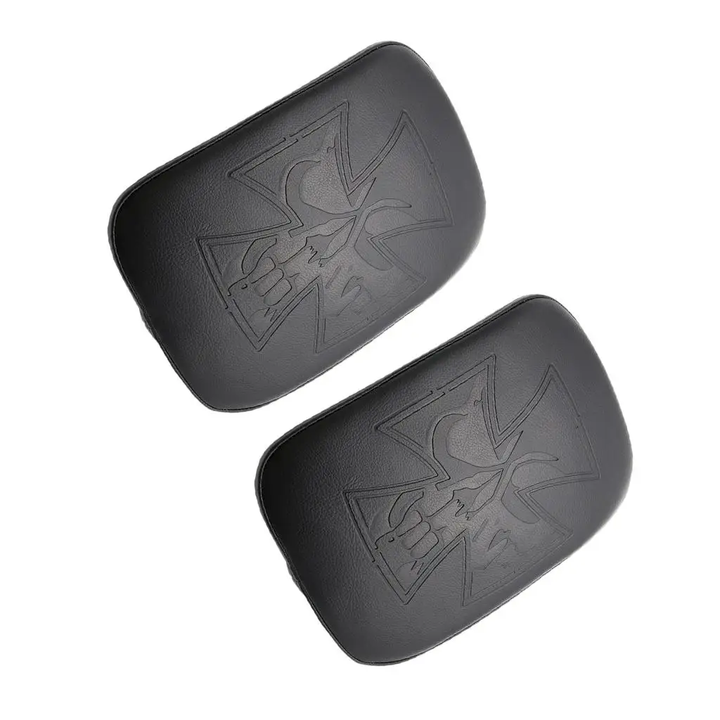 Motorcycle Rear Pillion Passenger Pad, Suitable for , for soft tail, Rectangular PU Leather Seat Pattern