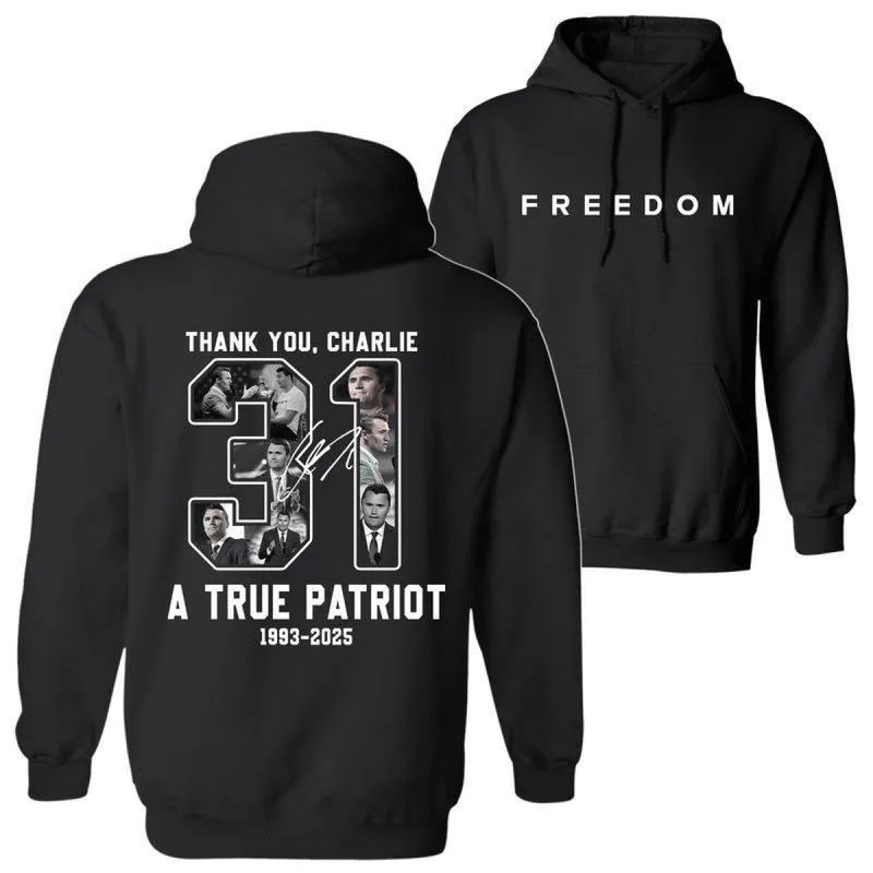 

Freedom Charlie Kirk Hoodie Women's Cross-Border Crew Neck Sweatshirt Resistant to Deformation Animal Pattern Other Design