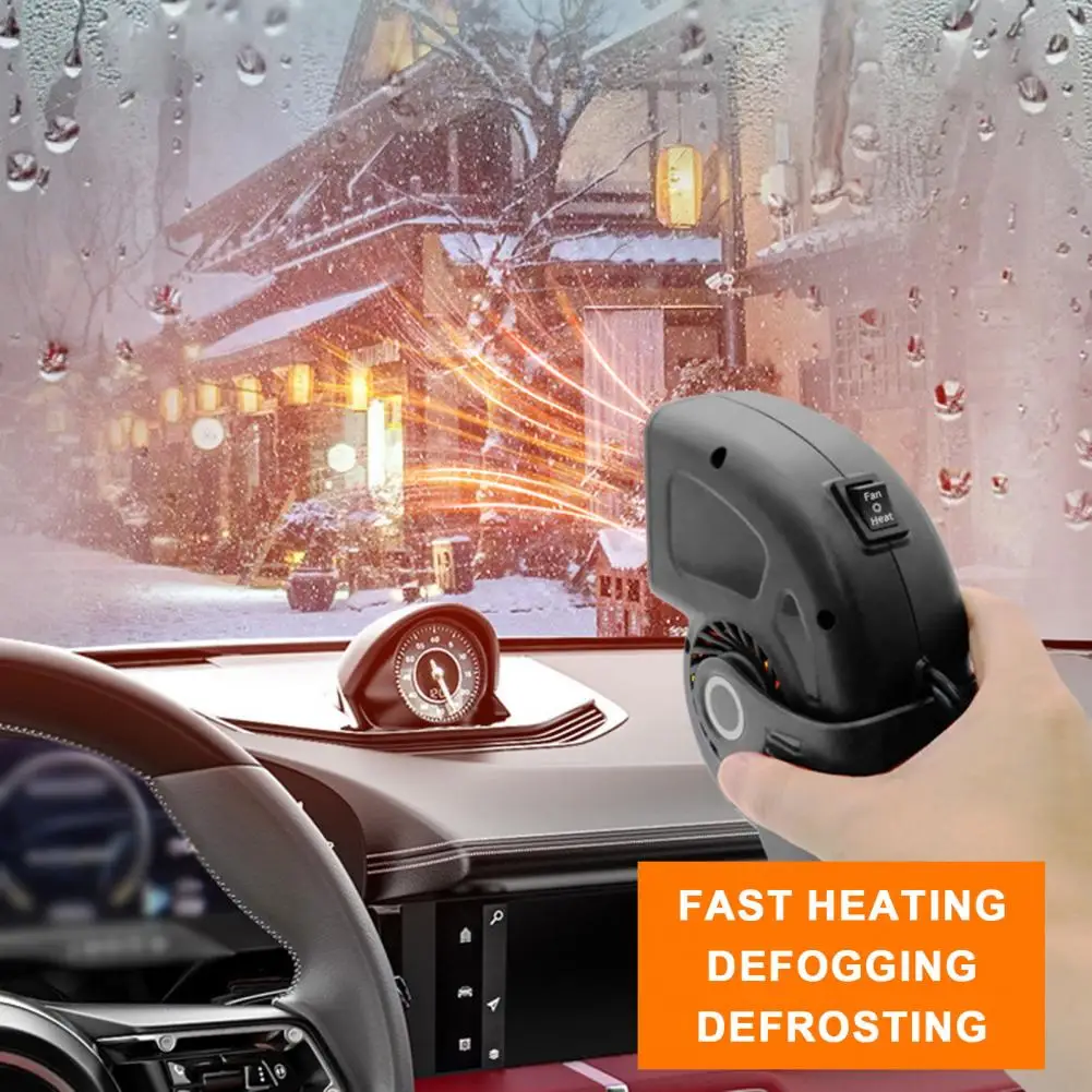 

150W 12V 360 Degree Rotation Car Heater 2 in 1 Portable Car Cooling Heating Fan 2 Gear Windshield Defogging Auto interior