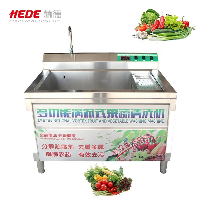 Restaurant Kitchen Small Fruits Cleaner Sink Price Basket Ultrasonic Vegetable Washer Washing Machine