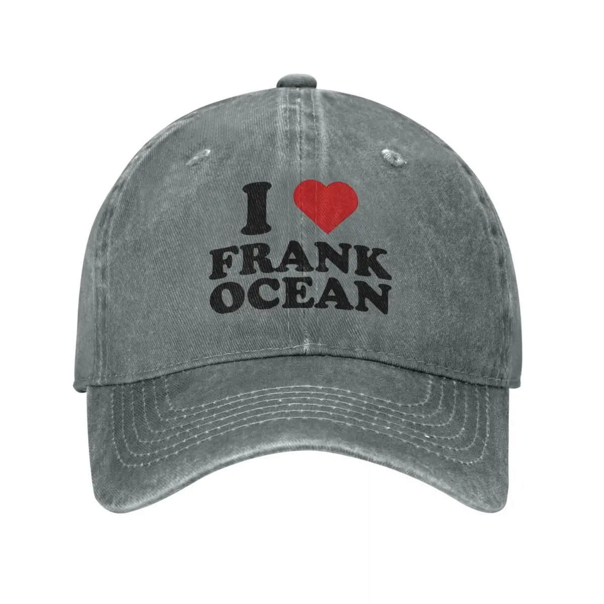 

I Heart Oceans Men Women Baseball Cap Frank Hip Hop Distressed Denim Hats Cap Classic Outdoor All Seasons Travel Gift Sun Cap