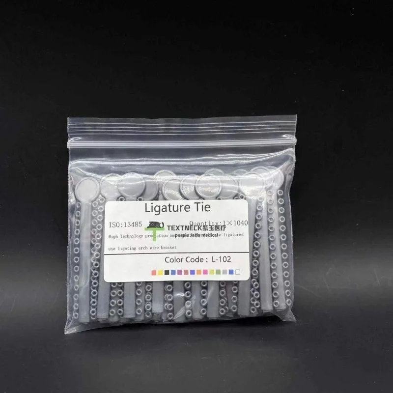 40Pcs/bag Transparent/colored Orthodontics Ligation Ring, White Colored Rubber Material s