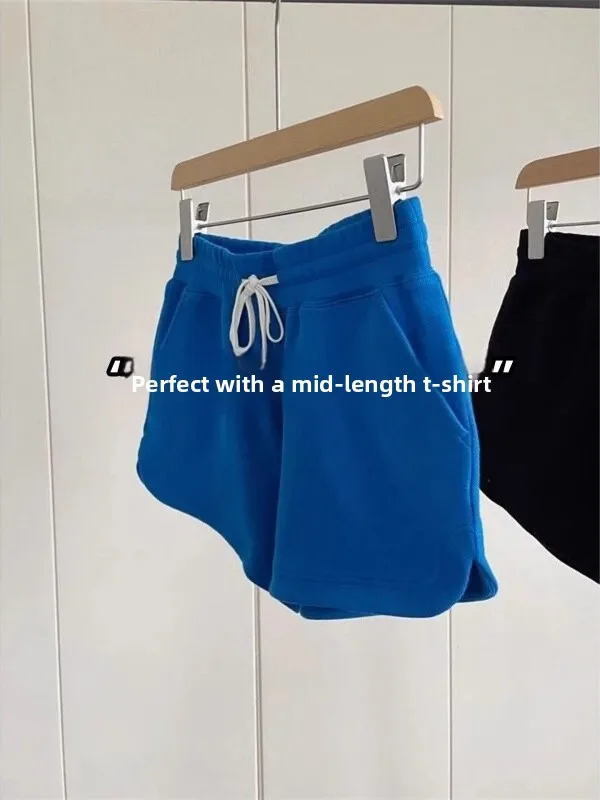 

Спортивные шорты Klein Blue для фитнеса, женские, с высокой талией, прямого кроя, весна-лето, новый стиль, для фигуры типа «груша», утягивающие, хит продаж