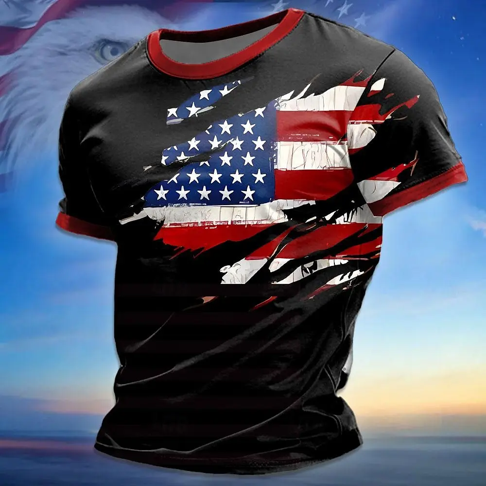 

USA 250th Independence Day T-Shirt 1776-2026 American Flag Patriotic Tee Men Women Retro 4th of July Casual Short Sleeve Tshirt