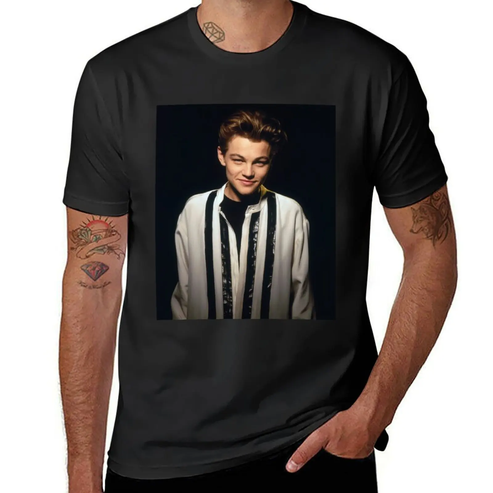 Hot Young Leonardo Dicaprio T-Shirt cute clothes oversizeds kawaii clothes summer top T-shirt men