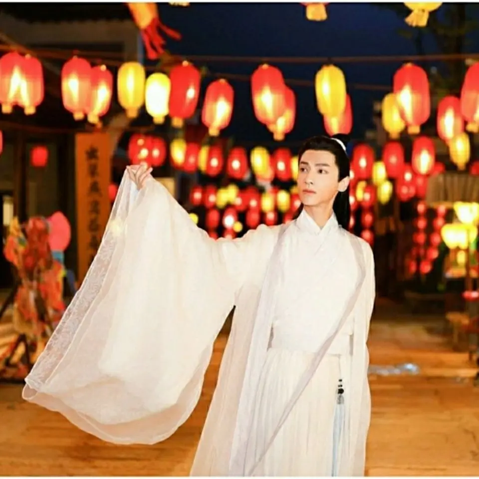 Ancient style men's chivalrous suit, like frost, same style as Luo Yunxi, handsome young master, Chinese style Hanfu men's set