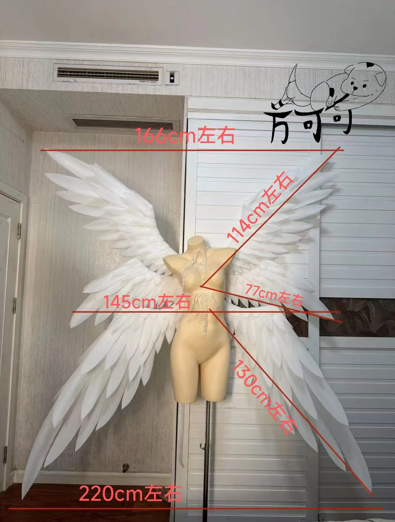 Versatile Six Winged White Cosplay Props Angel Devil Wings for Lolita Catwalk Carnival Performance Model White Wings Accessories