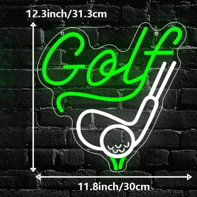 جولف النيون الرياضة عكس الضوء LED ضوء النيون ل ماستر كرة جولف بار مكتب غرفة نوم نادي رجل كهف ديكور هدية USB عكس الضوء #3