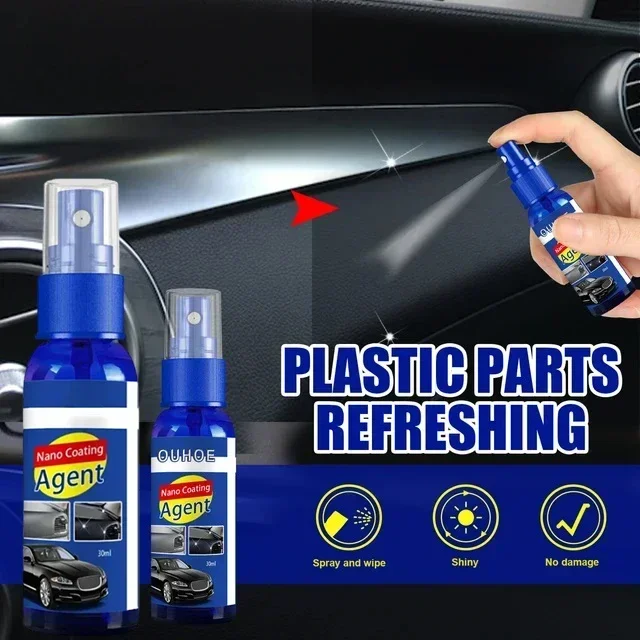 Car Plastic Restorer Coating Agent Auto Plastic Rubber Exterior Repair Clean Refresh Restoration Agent Black Shine Seal Brighten