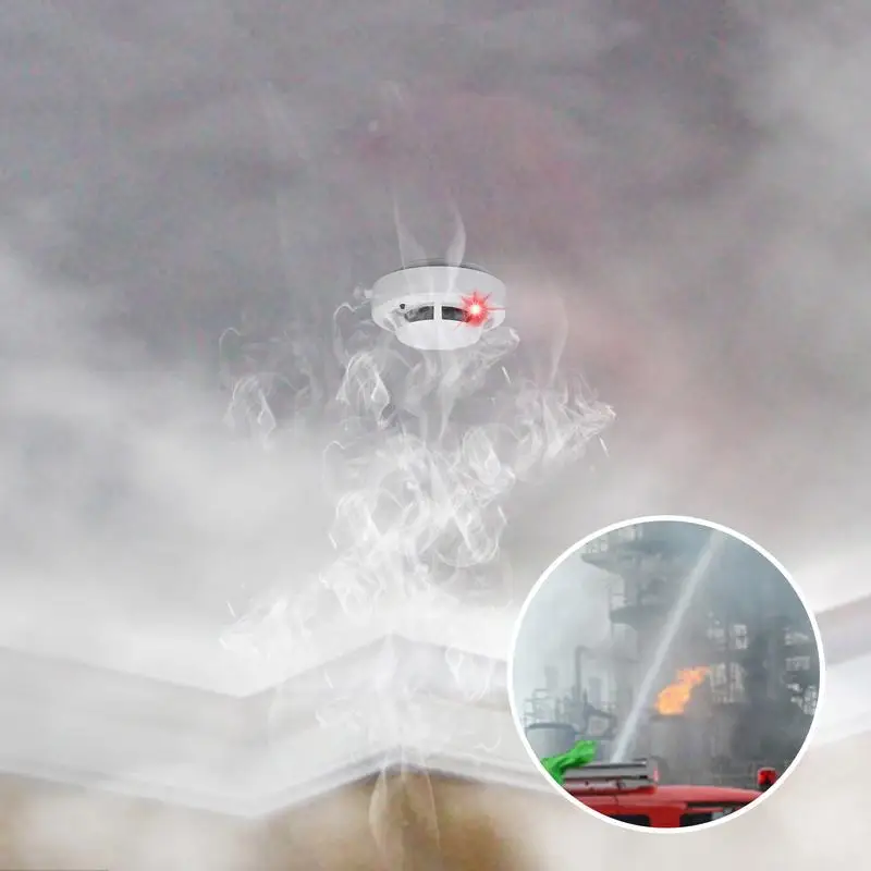 Fire Detector Sensor Small Home Fire Detectors Wireless Interconnected Kitchen Alarm Battery Operated Security Fire Alarm