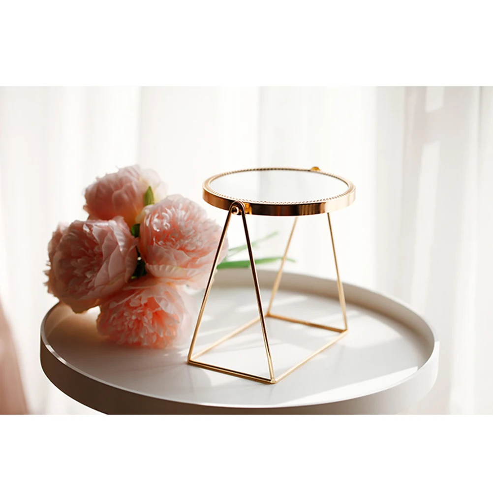 

1Pcs Stereoscopic Mirror Copper Frame Rotatable Makeup Desktop Mirror Clear High Quality for Girls Women