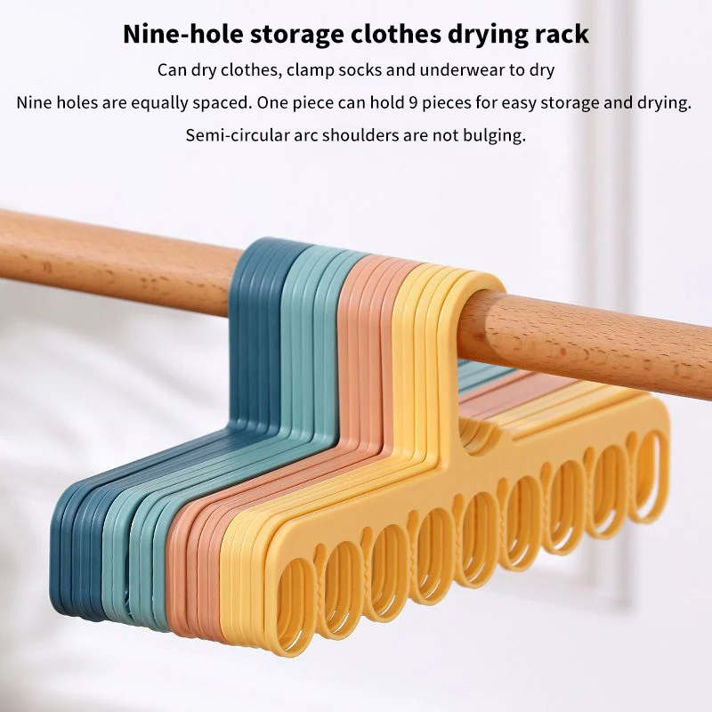 Multifunctional Windproof Clothes Clip Drying Rack Underwear Socks Hanger Nordic Household Home Wardrobe Rack Storage