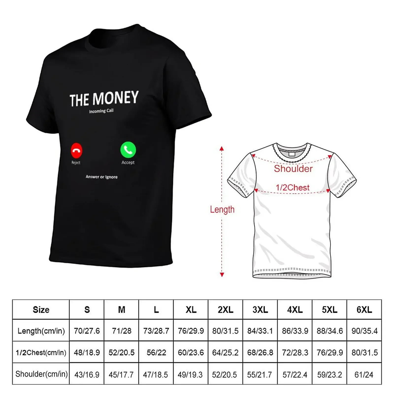 the money is calling collection T-Shirt shirts graphic tee essential t shirt Men's cotton t-shirt