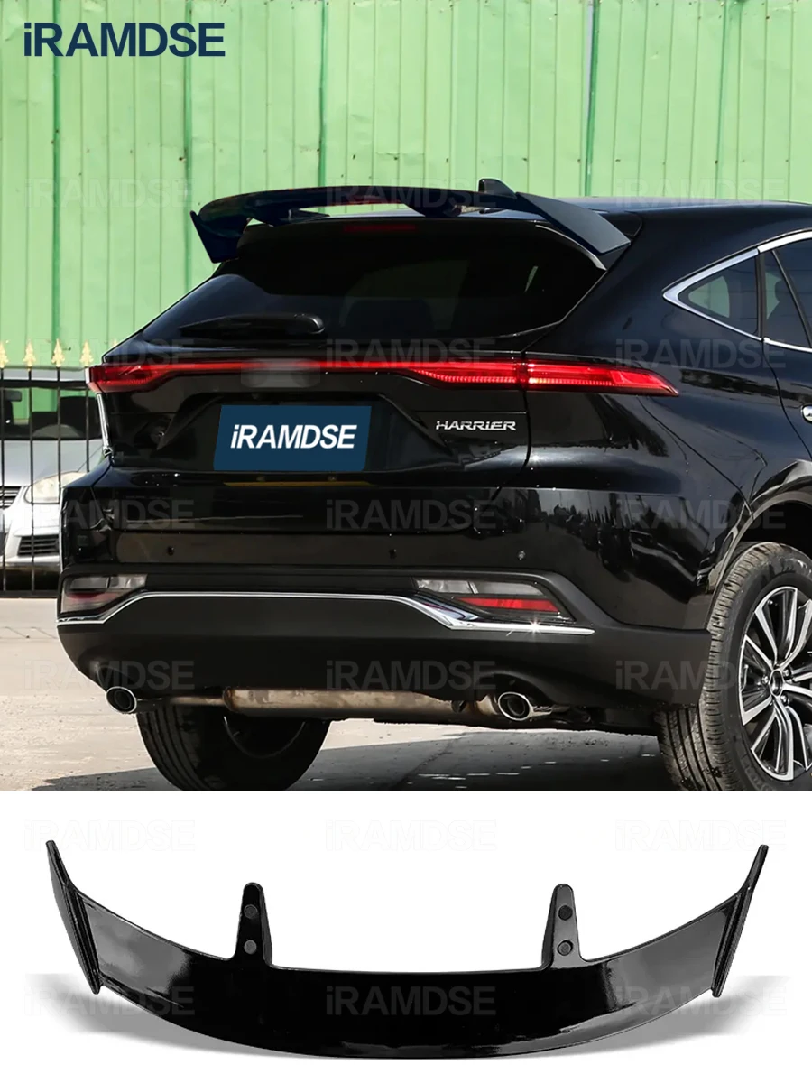 

Aerodynamic Spoiler for Toyota Harrier Venza Carbon Fiber Pattern Glossy Black Type TE Car Rear Exterior Accessory