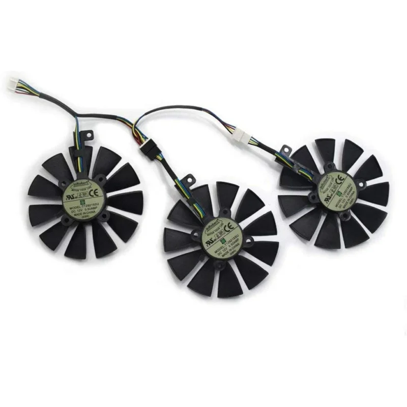 3 pcs/set t129215su t129215sm card fan for Asus ROG Strix vega56 o8g gaming