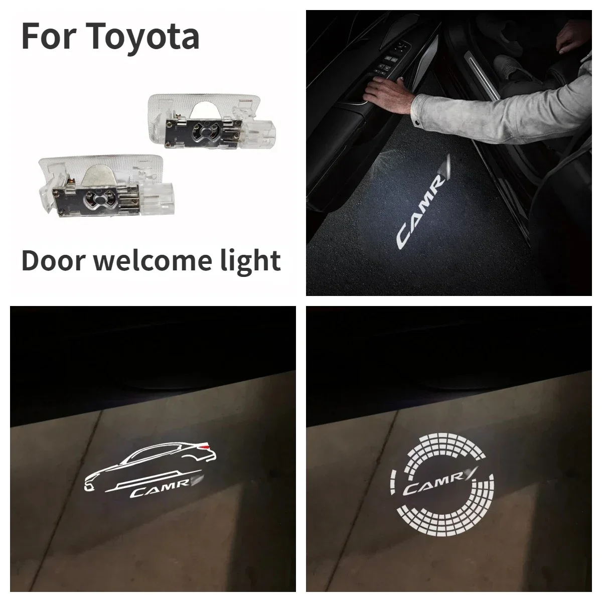 

2pcs Led Car Door Lights Auto Puddle Lamp Emblem For Toyota Camry 40 50 55 70 V40 V50 V55 V70 XV40 XV50 XV55 XV70 Accessories