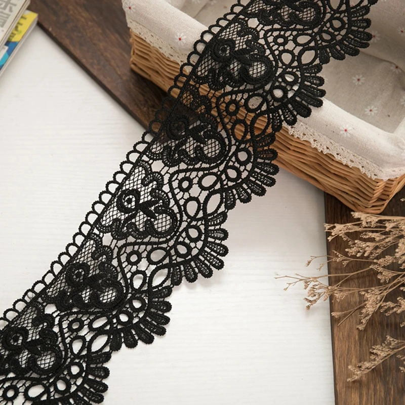 Lace Ribbon Wedding Decoration Lovely Gift Packing Polyester Material White