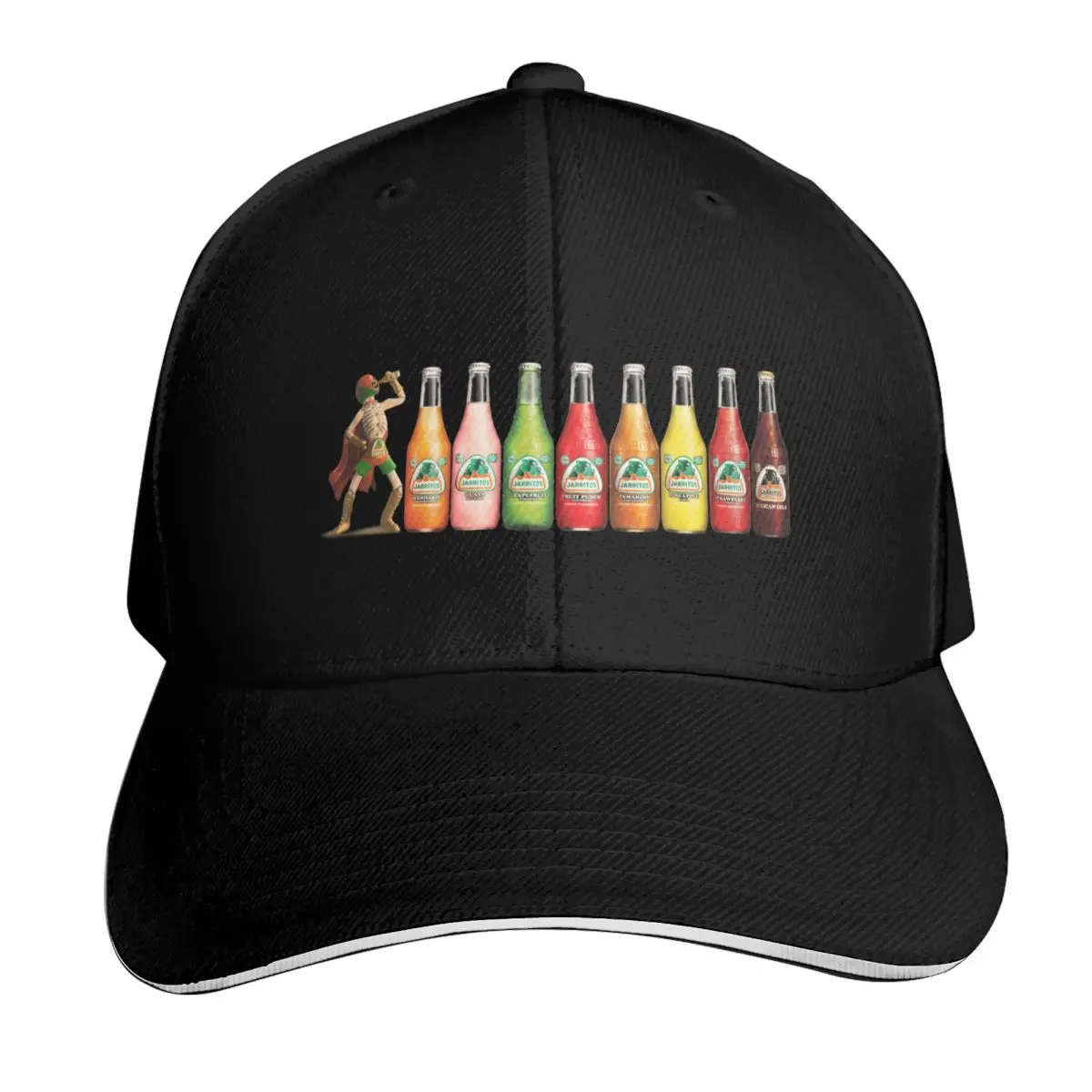 Jarritos: Rainbow Of Flavor Baseball Cap Strapback Dad Hat Six Panel Structured Crown Sun Protection UPF 50+