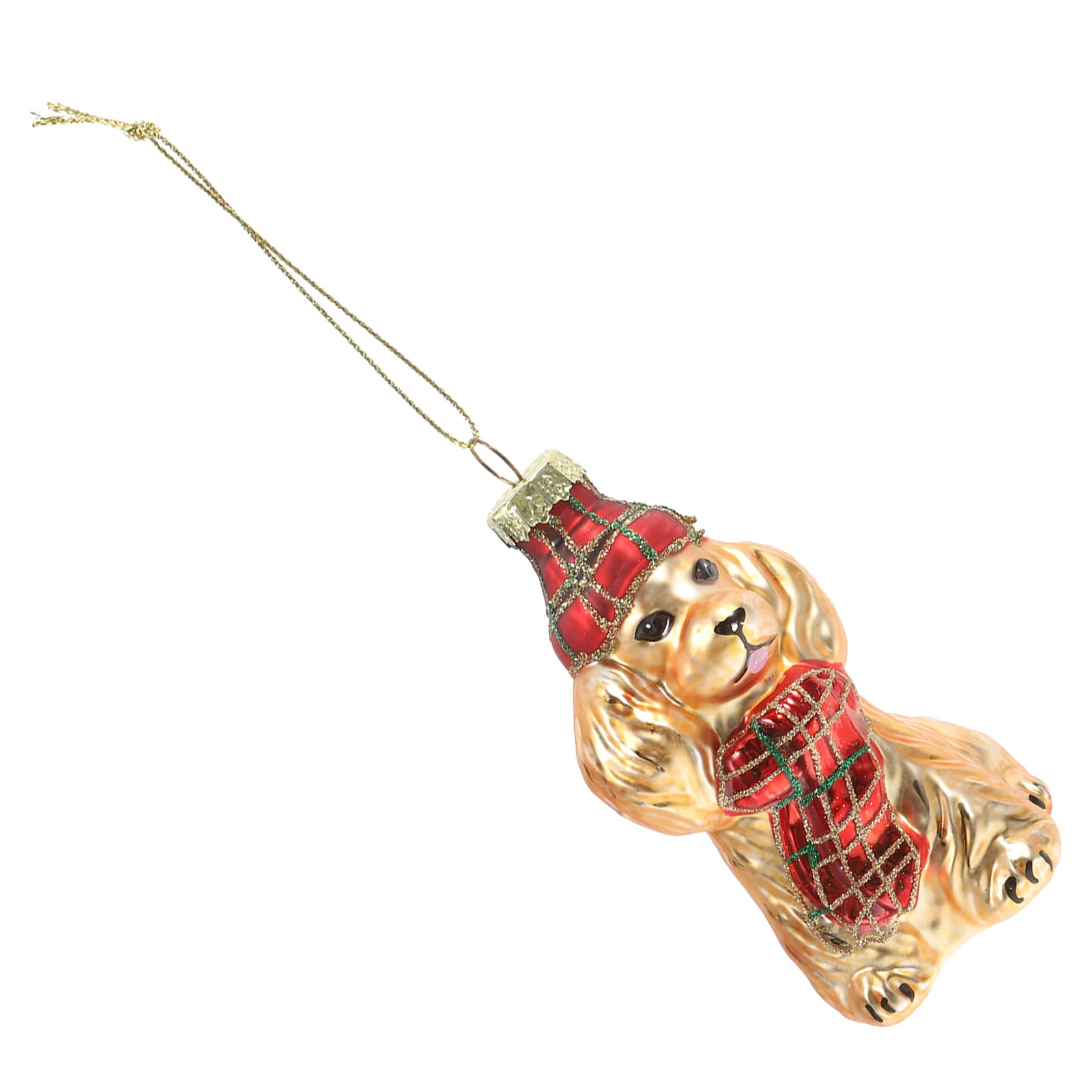 

Christmas Dog Hanging Ornament Glass Made Festive Decor for Tree Cute Pet Design Home Holiday Decoration Xmas Decor