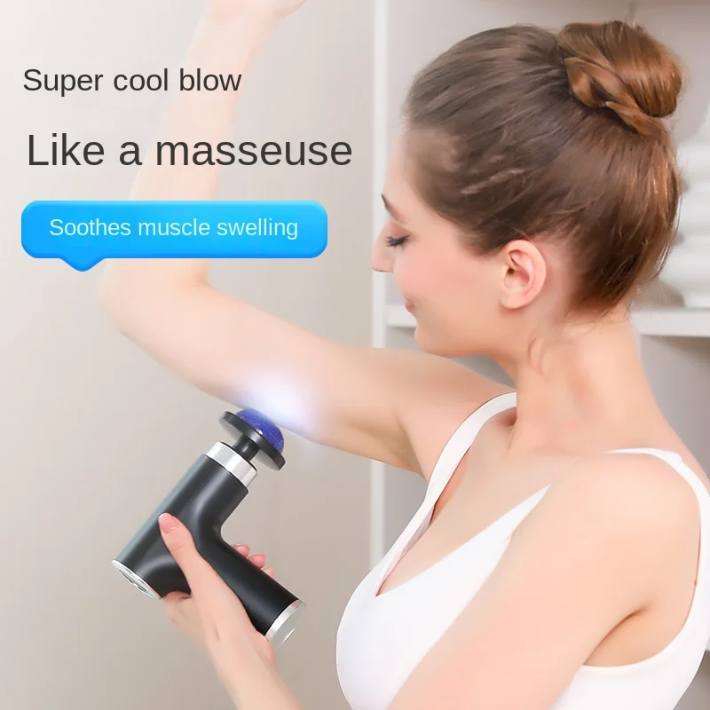 New Electric Powerful Percussive Mini Hot and Cold Massage Gun Muscle Relaxation Home Portable Gym Use Fascial Massager Gun