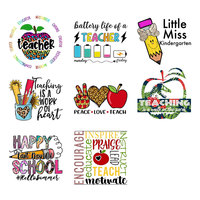 Teacher Iron-On Transfer For Clothing Patches DIY Washable T-Shirts Thermo Sticker Applique T11281