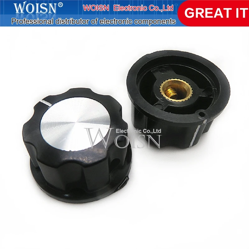 Fundusz powierniczy-A03 pokrętło potencjometru WH118/WX050 gałka bakelitowa/kapelusz otwór wewnętrzny 6mm