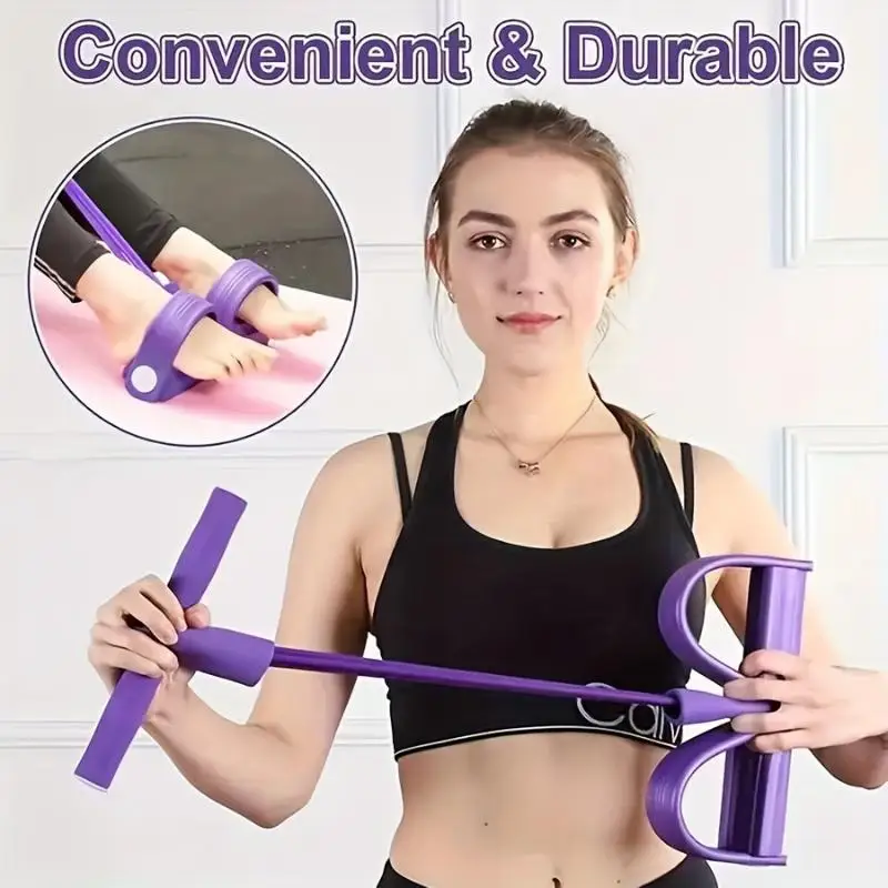 4/6/8Tube Tensioner Multi-Functional Household Fitness Yoga Abdominal Strengthening Elastic Band Tension Rope Sit-Up Assistive