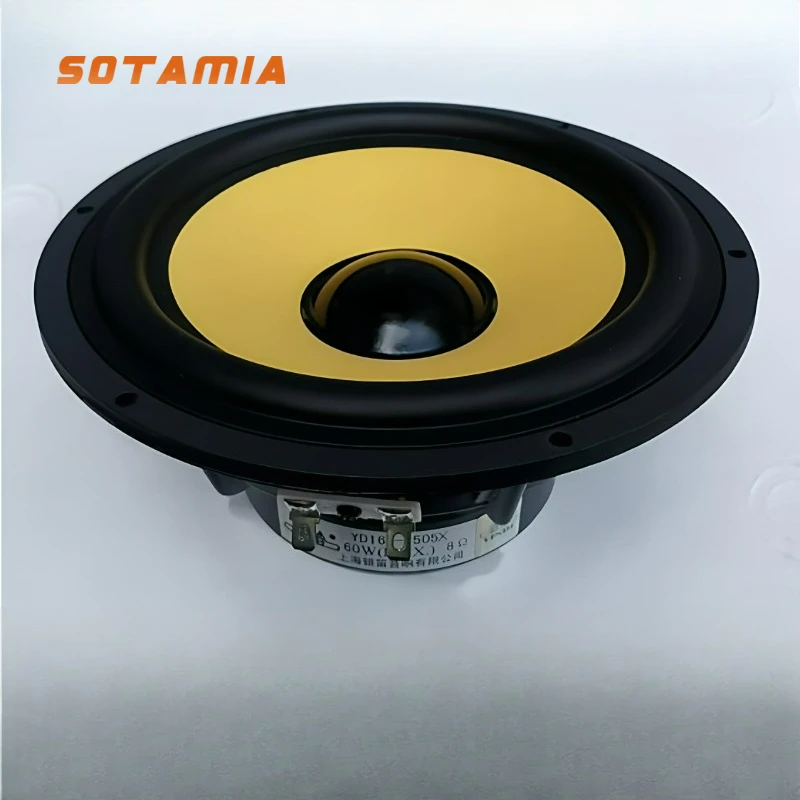 

SOTAMIA 1pcs 6.5 Inch Subwoofer 8 Ohm 60W Ceramic Basin Aluminum Frame 25-core Multimedia Broadcast Audio Speaker