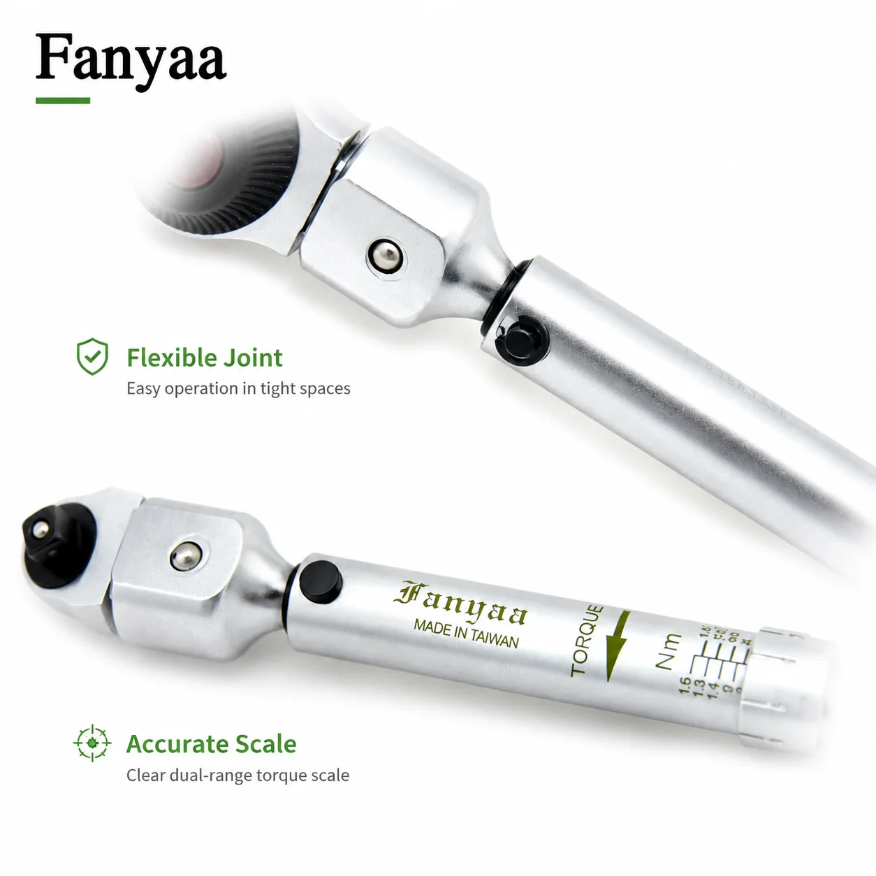 Taiwan Mechanical Torque Wrench Set 1-25Nm 1/4 Inch Mini Click Wrench with 7 Socket Kit for Bike Motorcycle