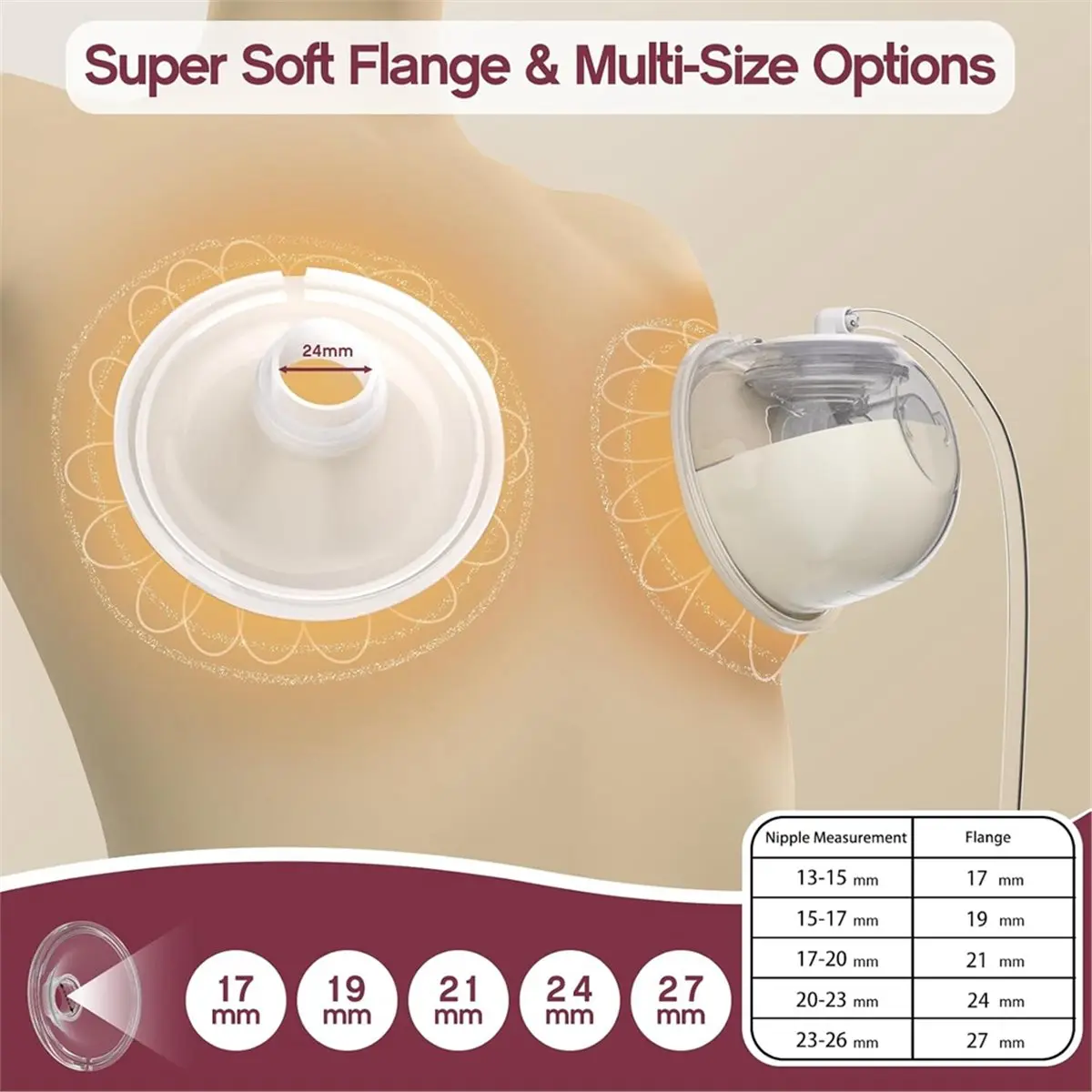 LUCK 21mm Wearable Milk Collection, Hands-Free Collection Cups for Spectra S1/S2/9 Plus/, for //Zomee