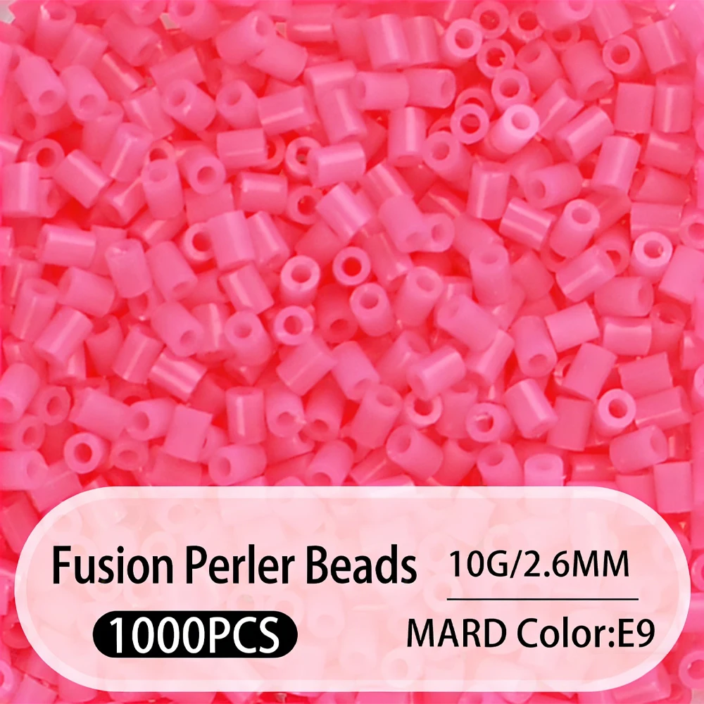 2.6mm Bulk Pink Color Series Perler Beads Refill Pack - 1000/5000pcs Fusible DIY Art Craft Fuse Beads for Mosaic Puzzle Kits