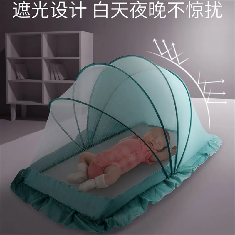 Baby Crib Mosquito Net Portable Foldable Encrypted Baby Mosquito Net Children's No Installation Light Shielding Mosquito Net