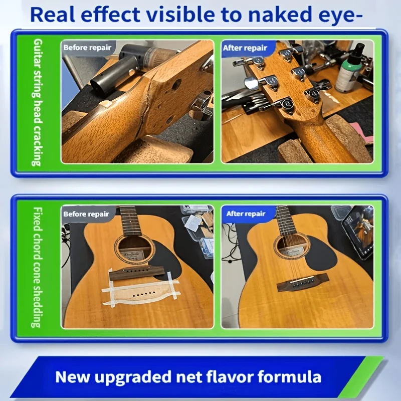 KJM Guitar Repair Glue Fast Dry Wood Adhesive For Acoustic Guitar Furniture Chair Table Edge Floor DIY Wood Repair image 3
