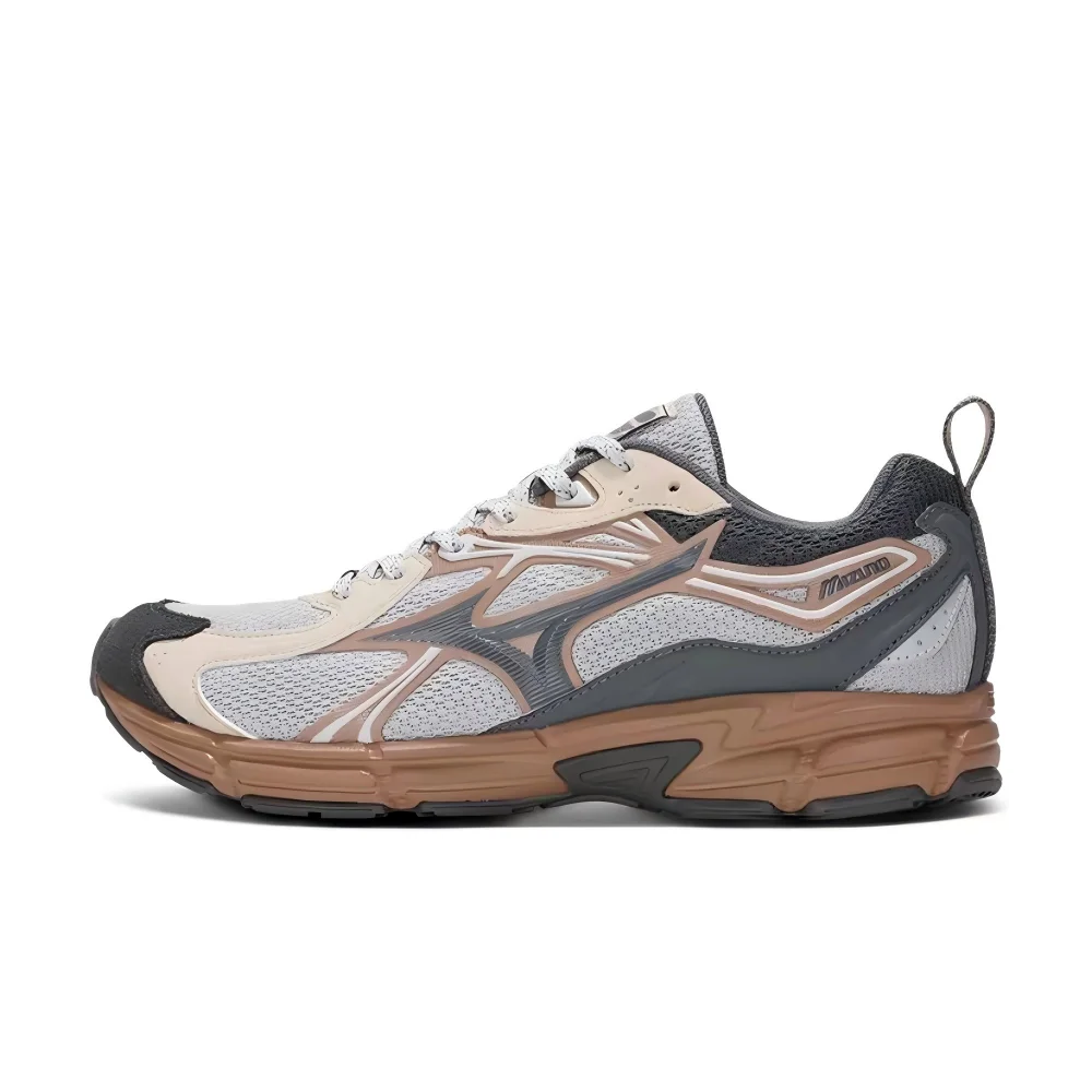 Mizuno Speed 10S Unisex Gray-Brown Low-Top Runners – Retro-Inspired, Breathable Comfort & Durable Performance D1GH240602